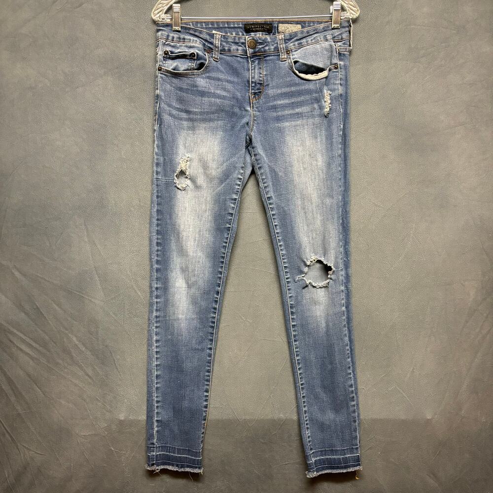 Aeropostale Jegging Jeans 10 Reg Womens Stretchy Distress Y2K Grunge Rock Skate